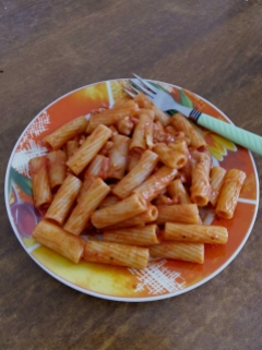 A dank red sauce pasta I made.
